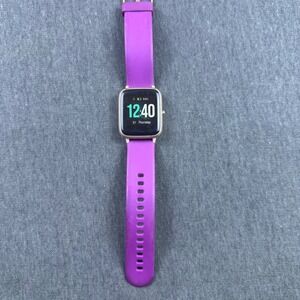YAMAY Smartwatch Purple Band Rose‎ Gold Case Fitness Tracker Women